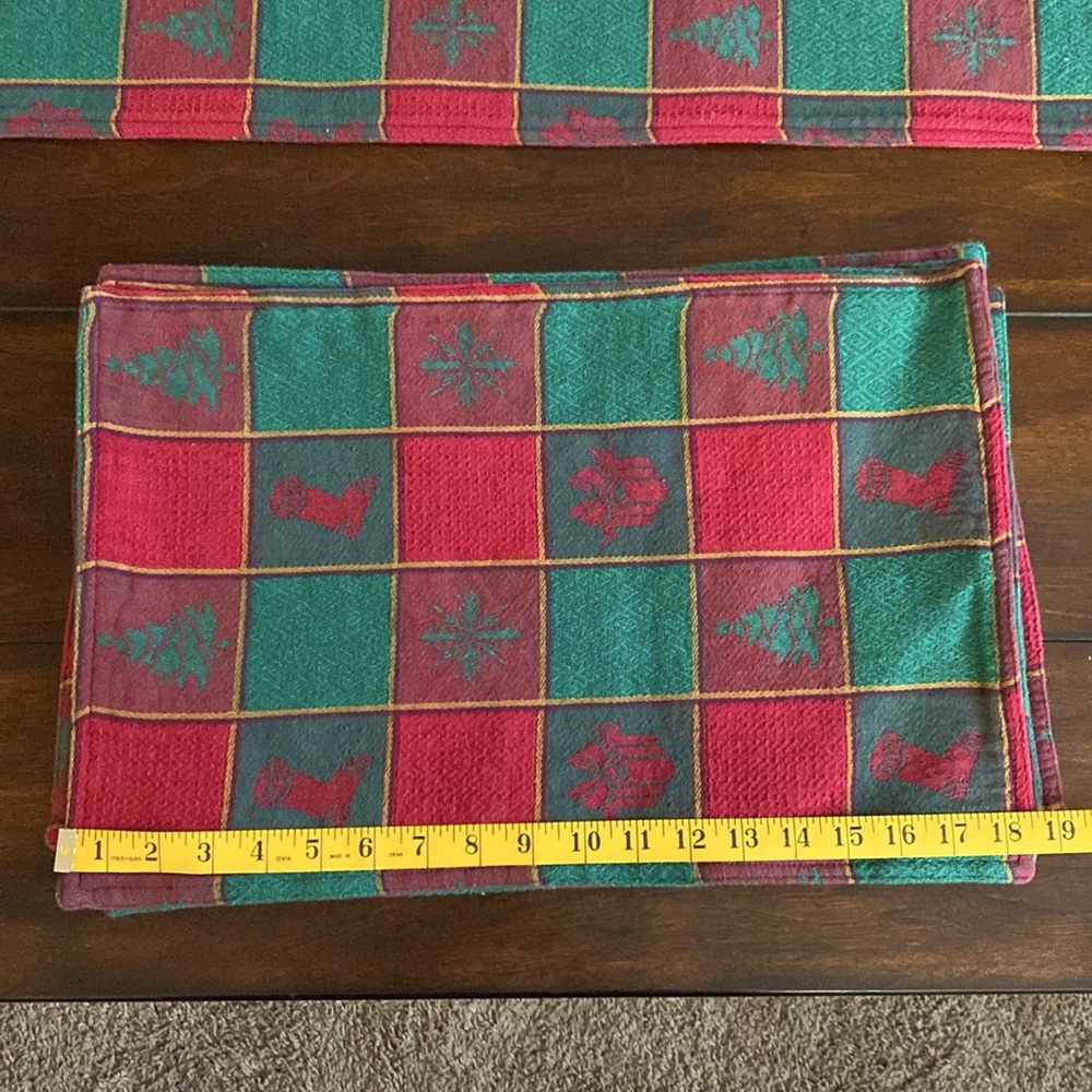Christmas - 1 Table Runner, 8 Placemats & 8 Napkins - 100% Cotton - Picture 5 of 6
